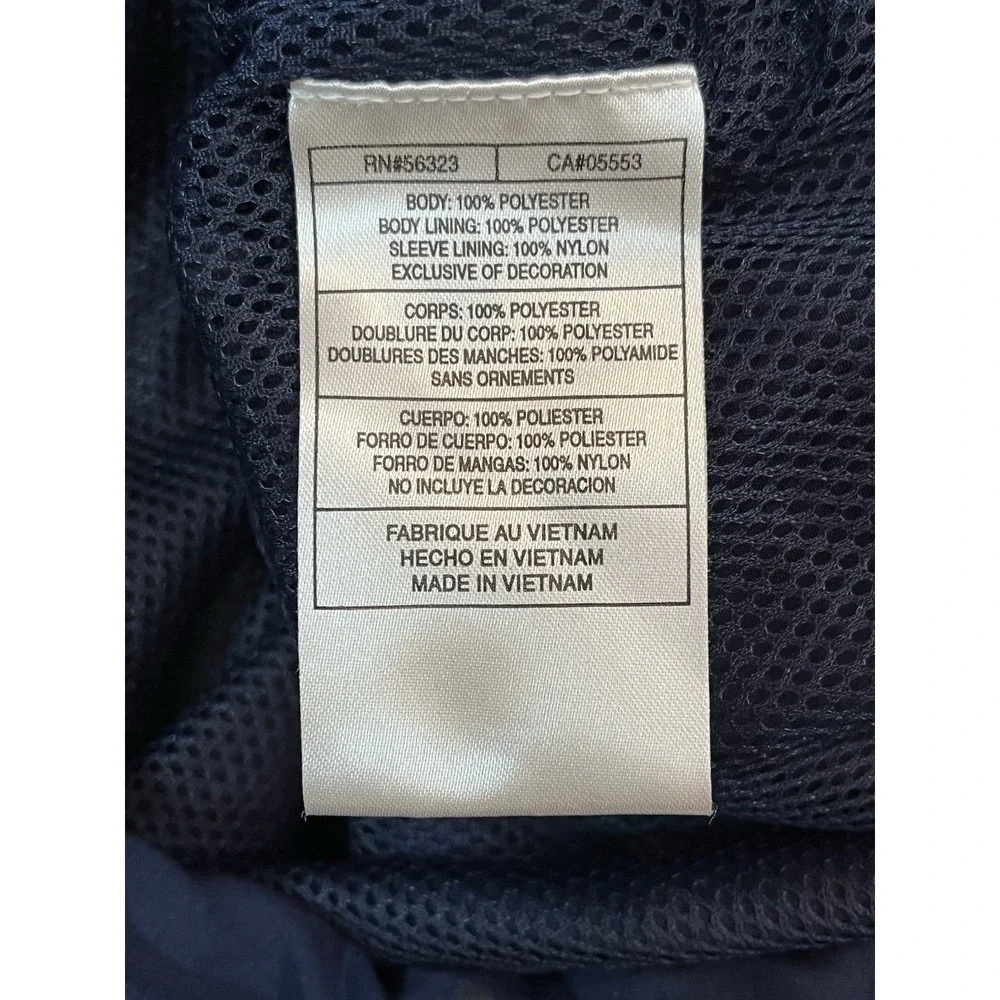 VTG Nike Men's‎ Large Team Training Navy Blue/White Vented Full Zip Jacket Y2K